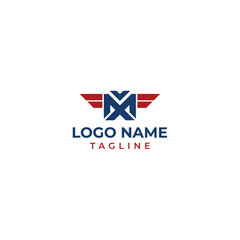 Fototapeta premium letter M logo vector design, eagle Abstract logo, symbol, emblem, icon. 