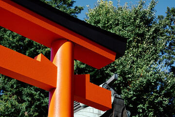 Detail of a Torii Gate at a Shrine near Nagoya, Japan