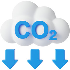 Reduce emission 3D Illustration