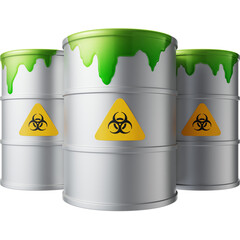 Radioactive waste 3D Illustration - obrazy, fototapety, plakaty