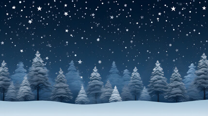 Obraz premium winter background with trees and snow