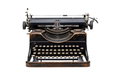 Vintage Typewriter Elegance On Transparent Background