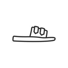 Slippers, linear icon. Line with editable stroke