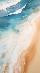 Schilderijen op glas sand and water background © Hachem