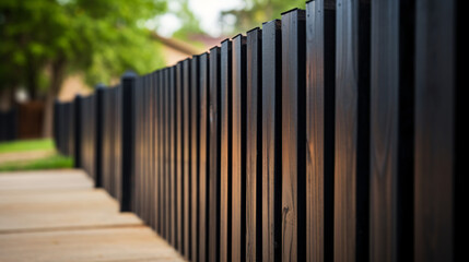 A picture of a wooden fence