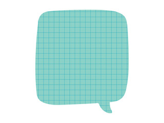 Speech bubble with texture in collage style. Vector illustration