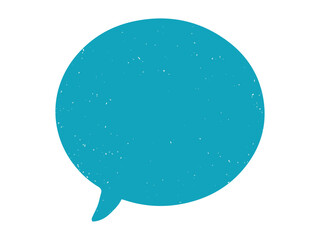 Speech bubble with texture in collage style. Vector illustration
