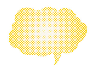 Speech bubble with texture in collage style. Vector illustration