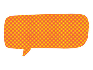 Speech bubble with texture in collage style. Vector illustration
