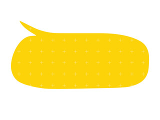 Speech bubble with texture in collage style. Vector illustration