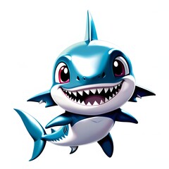 Frightening Fairy Tale: Scary Baby Shark in a Fantastical World_generative ai