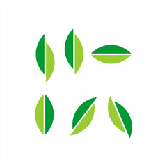 leaf logo design, vector, symbol, icon, modern, green, technology, organic, ecology, life, flower, fresh, branding