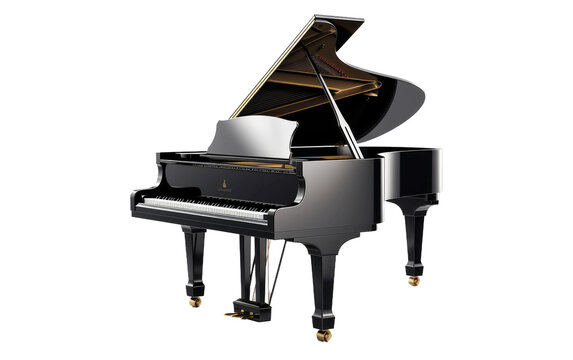 Grand Piano On Transparent Background