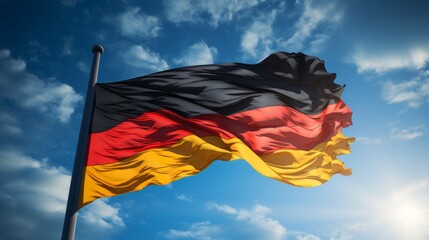 Germany National Flag. Flag of Germany. The federal flag shall be black, red and gold. Bundesflagge