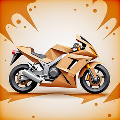 Sport motorbike illustration on the abstract background.