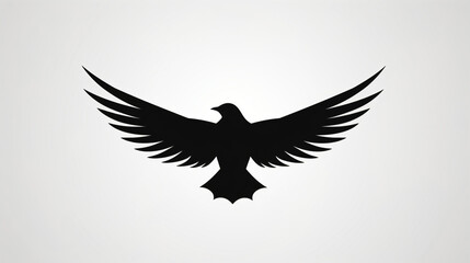 Vector black bird logo on a white background