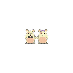 Fototapeta premium cute vector capybara with sunglasses greeting
