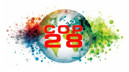 COP 28  Neon Sign United Arab Emirates  November 2023 - UN International climate summit