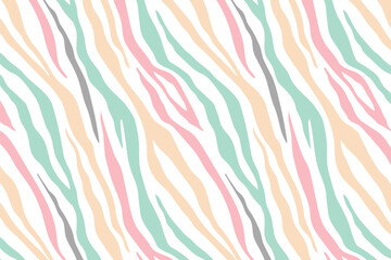 Seamless pattern animal skin hand drawn design. Leopard brush paint background with zebra illustration. Design for fashion,fabric,wallpaper,web and all prints © amna