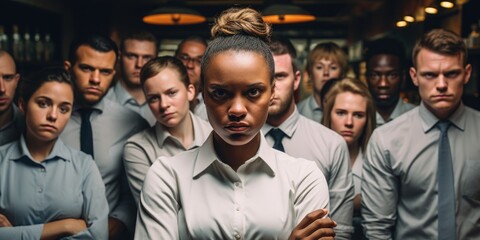 Fototapeta premium Frustrated, overworked employees