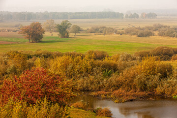 Jesień na Podlasiu. Rzeka Narew.