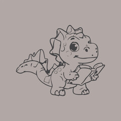 dinosaur reading book