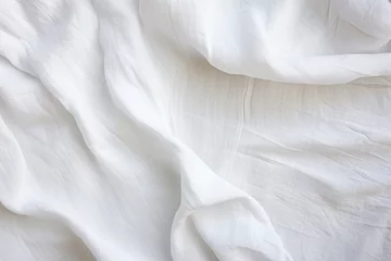 Fotobehang Textura de sábanas de tela fina. © ACG Visual