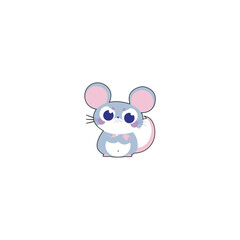 cute vector mouse with cheese vector