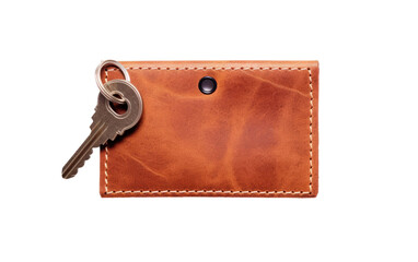 Handcrafted Leather Key Organizer On Transparent Background