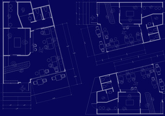 Floor plan designed building on the drawing.