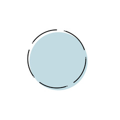 Hand drawn frame shape with line