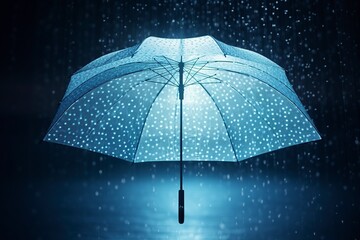 transparent umbrella and transparent rainwater