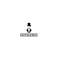 Gentleman logo. Gentleman label icon isolated on white background