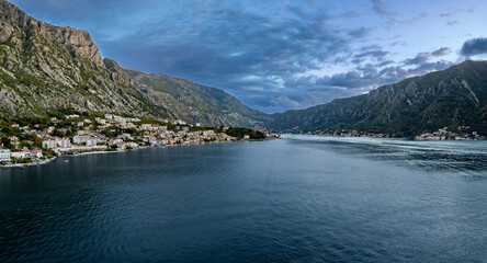 Fototapeta na wymiar Bay of Kotor, Adriatic Sea Coast of Montenegro