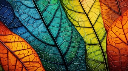 Background texture: Leaf structure in macro photography