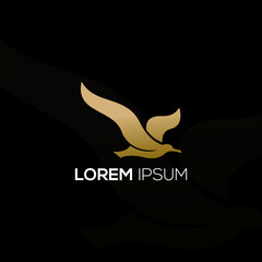 Luxury Bird Logo Design Vector