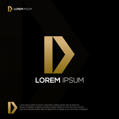 Luxury D Logo Design Vector