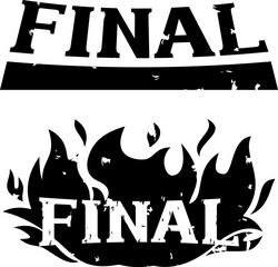 Fototapeta premium FINALの文字のロゴ