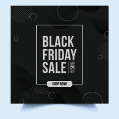 Blackfriday sale post banner premium exclusive template design illustration vector for online store