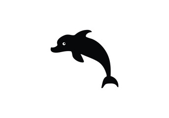 Amazon River Dolphin Pink Dolphin minimal style  icon design illustration