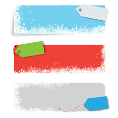 Christmas label tags banner cards set
