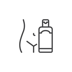 Intimate hygiene gel line icon