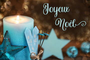 Text Joyeux Noel, Means Merry Christmas, Christmas Background, Winter Decor