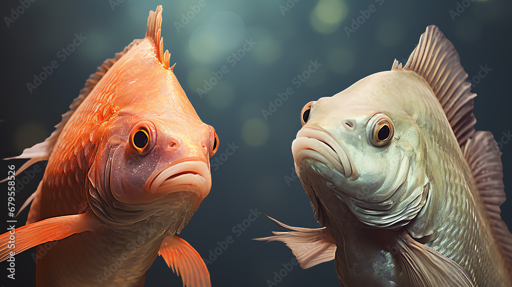 Wall mural fish in aquarium - Wall murals