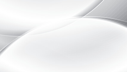 Abstract white and gray color background with geometric round shape. Vector illustration.