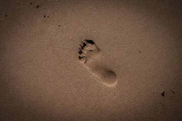 footprint in sand