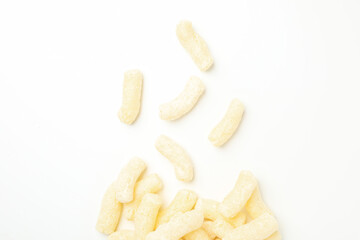 Corn sticks, concept of tasty snack food