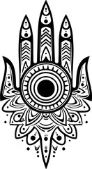 tribal hamsa hands