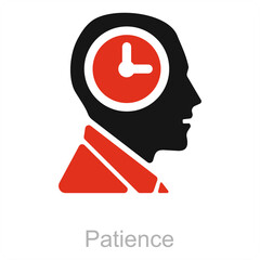 Patience and idea icon concept