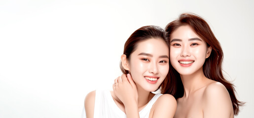 Fototapeta premium BEAUTIFUL YOUNG ASIAN WOMAN WITH CLEAN FRESH SKIN. legal AI 
